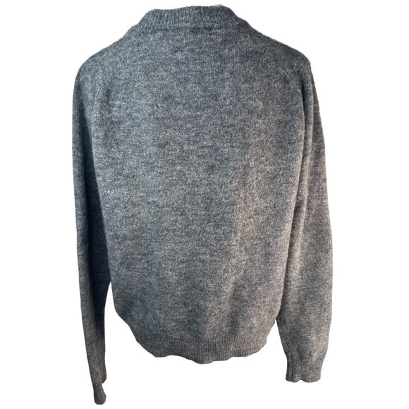 ZARA Small Gray Wool Blend Crewneck Sweater - Picture 2 of 14